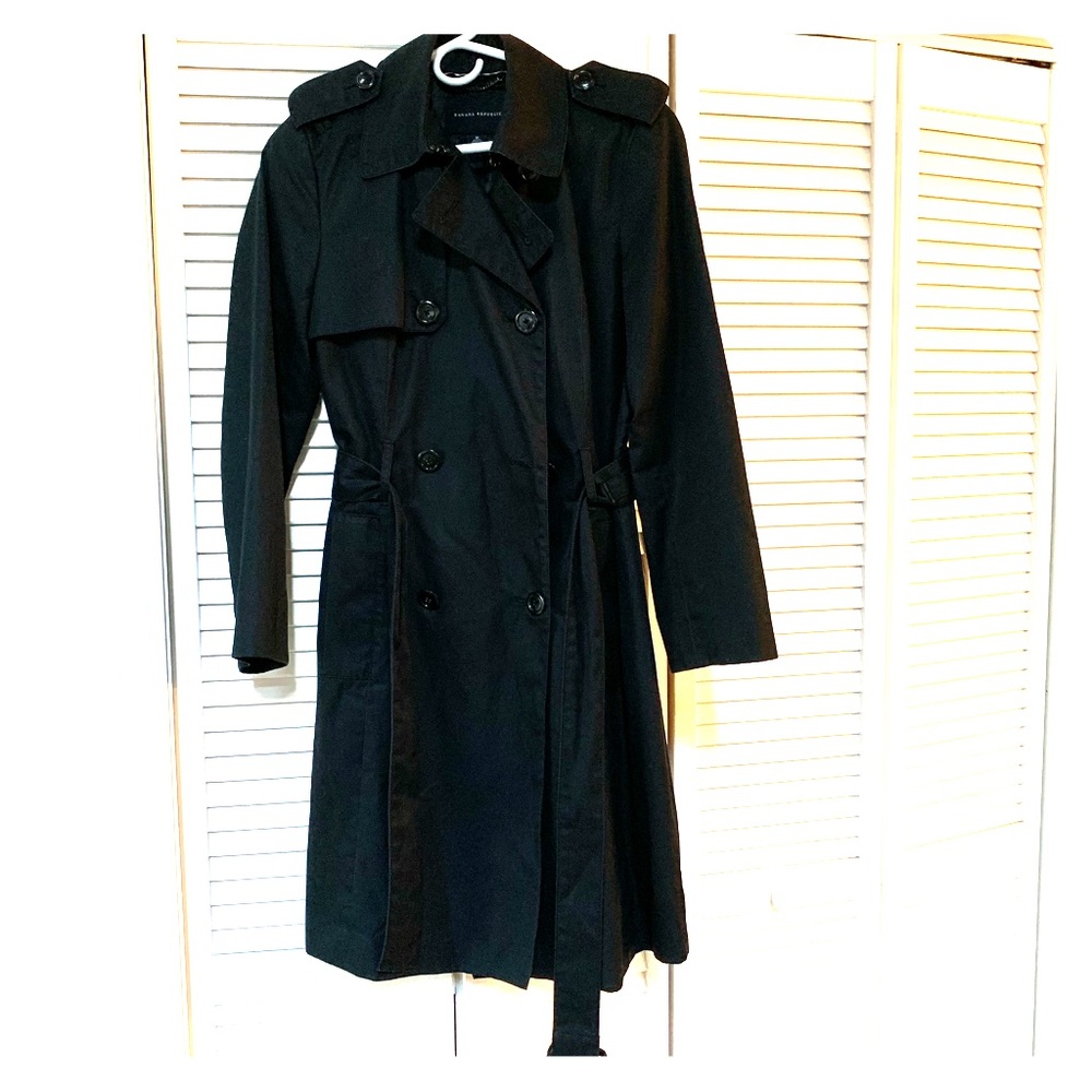Banana Republic Black Trench Coat